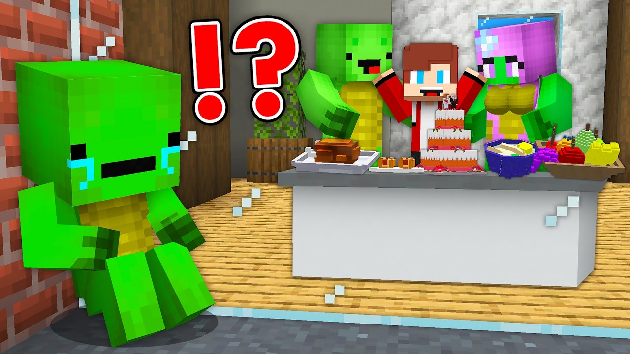 Baby Mikey Wants More Love by his Parents! Maizen Family Sad Story in Minecraft - Maizen