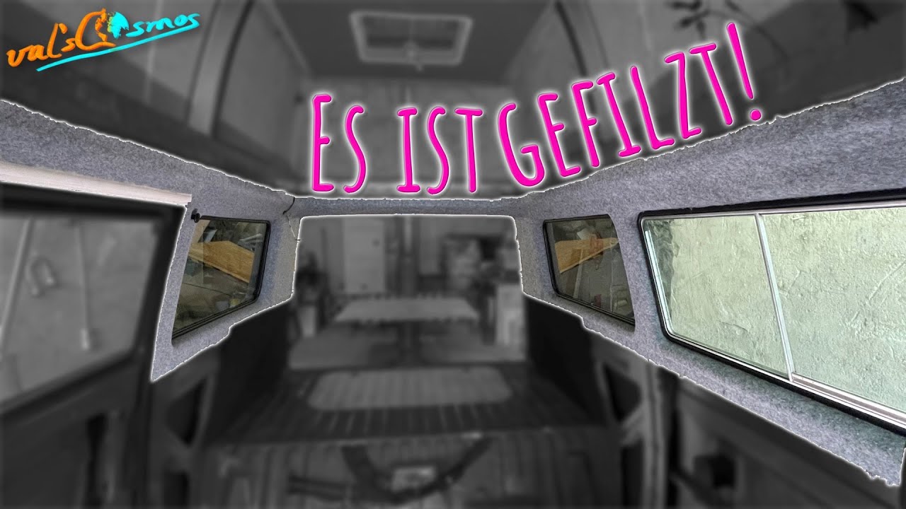 Wände filzen - VW Bus T3 Camper Innenraum Restauration Teil 32