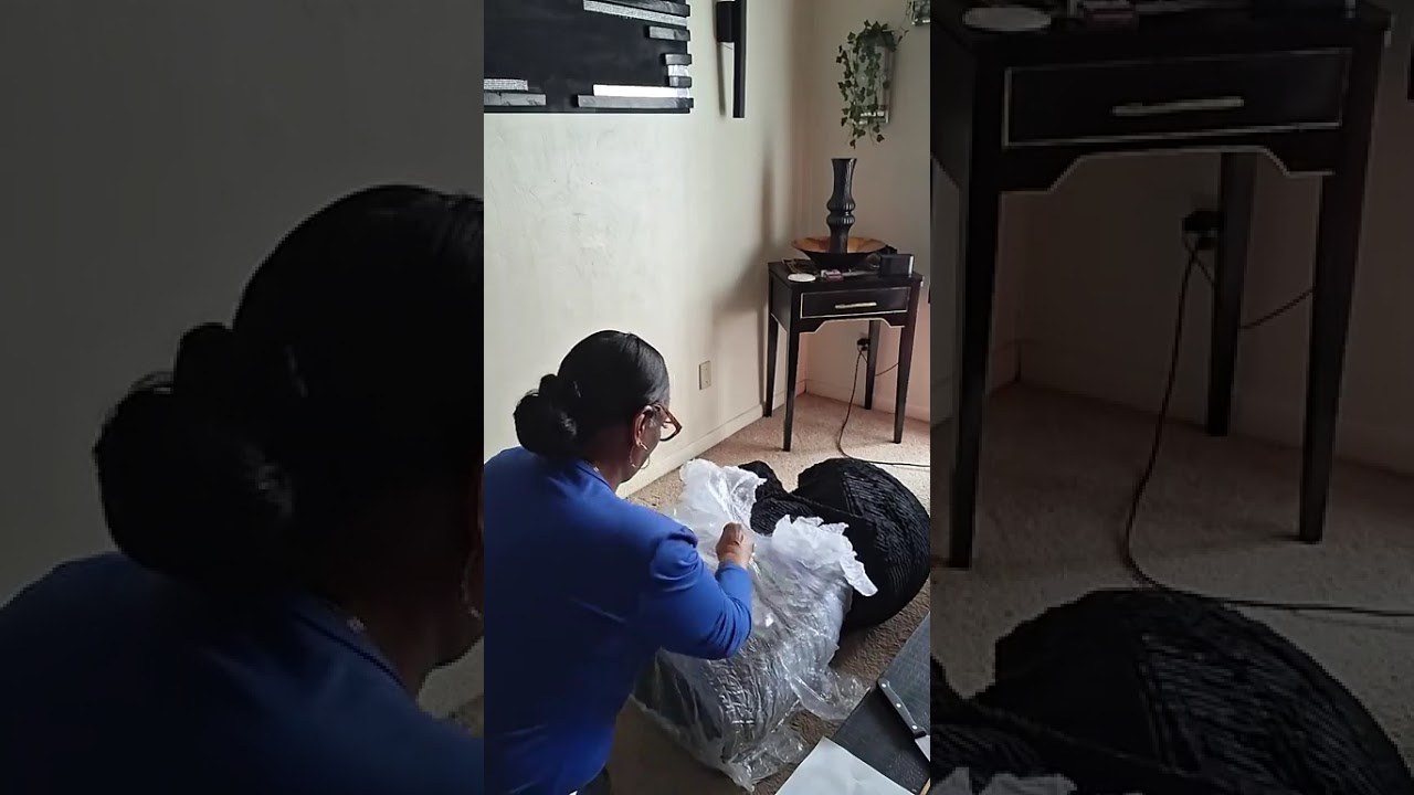 Unboxing  #Temu @Temu #loveseat #bed