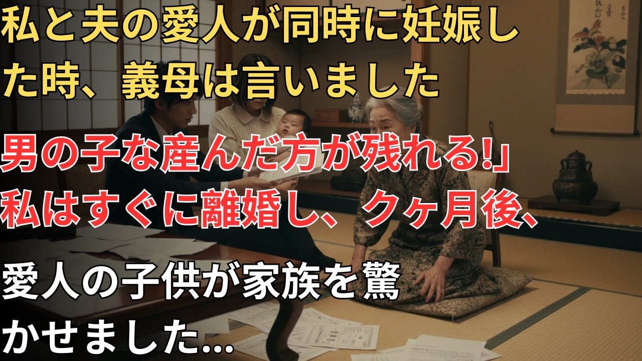 私と愛人が同時に妊娠——義母の一言「男の子を産んだ方が残れる」で即離婚を決めた