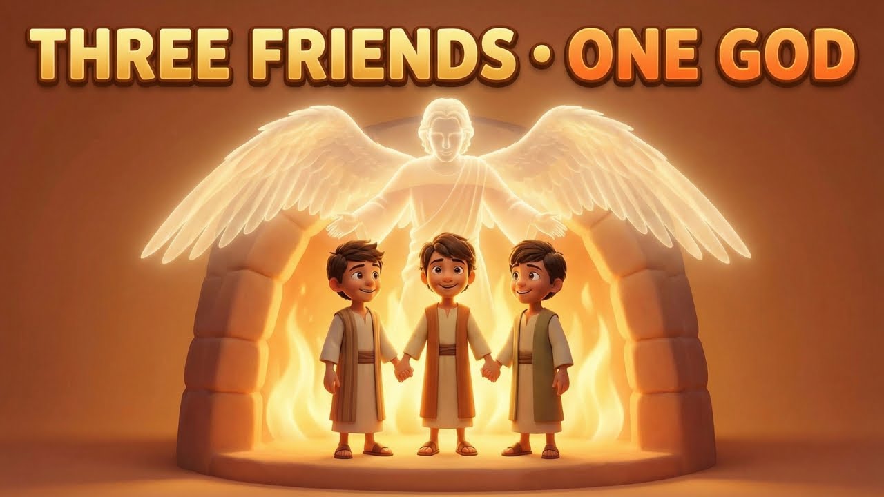 🔥✨ Three Friends, One God – Hananiah, Mishael & Azariah 🙏 | #tiggyskingdom #faithheroes  #viralkids