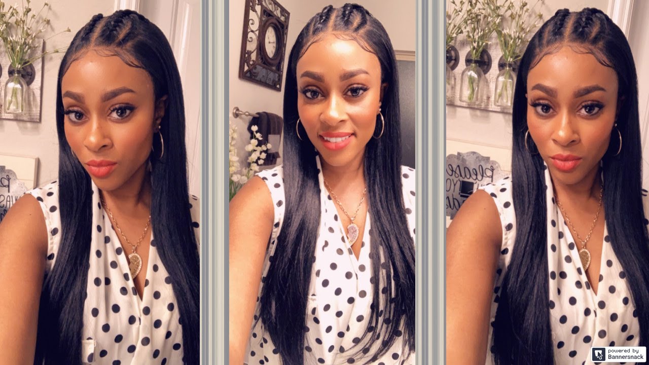 AFFORDABLE  Braided Synthetic 13x6 Lace Wig Tutorial + Review(Perfect Hairline 