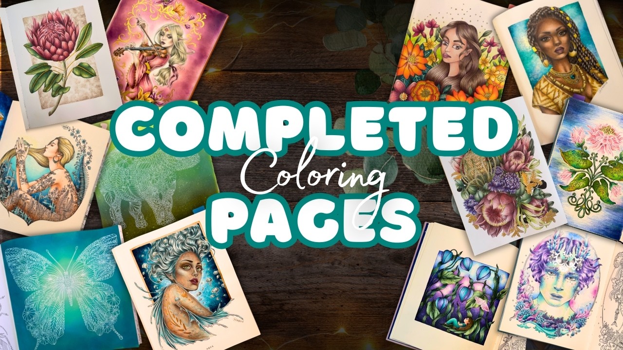 Jan & Feb 2026 Completed Coloring Pages 🎨 Adult Coloring Technique Notes & Fresh Ideas