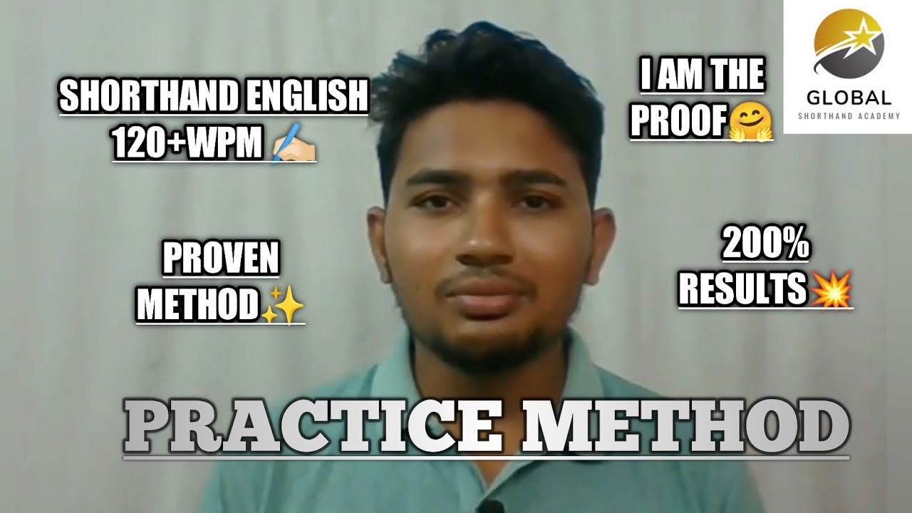SHORTHAND SPEED PRACTICE METHOD ENGLISH SHORTHAND SENIOR PRACTICE METHOD | GLOBAL SHORTHAND ACADEMY