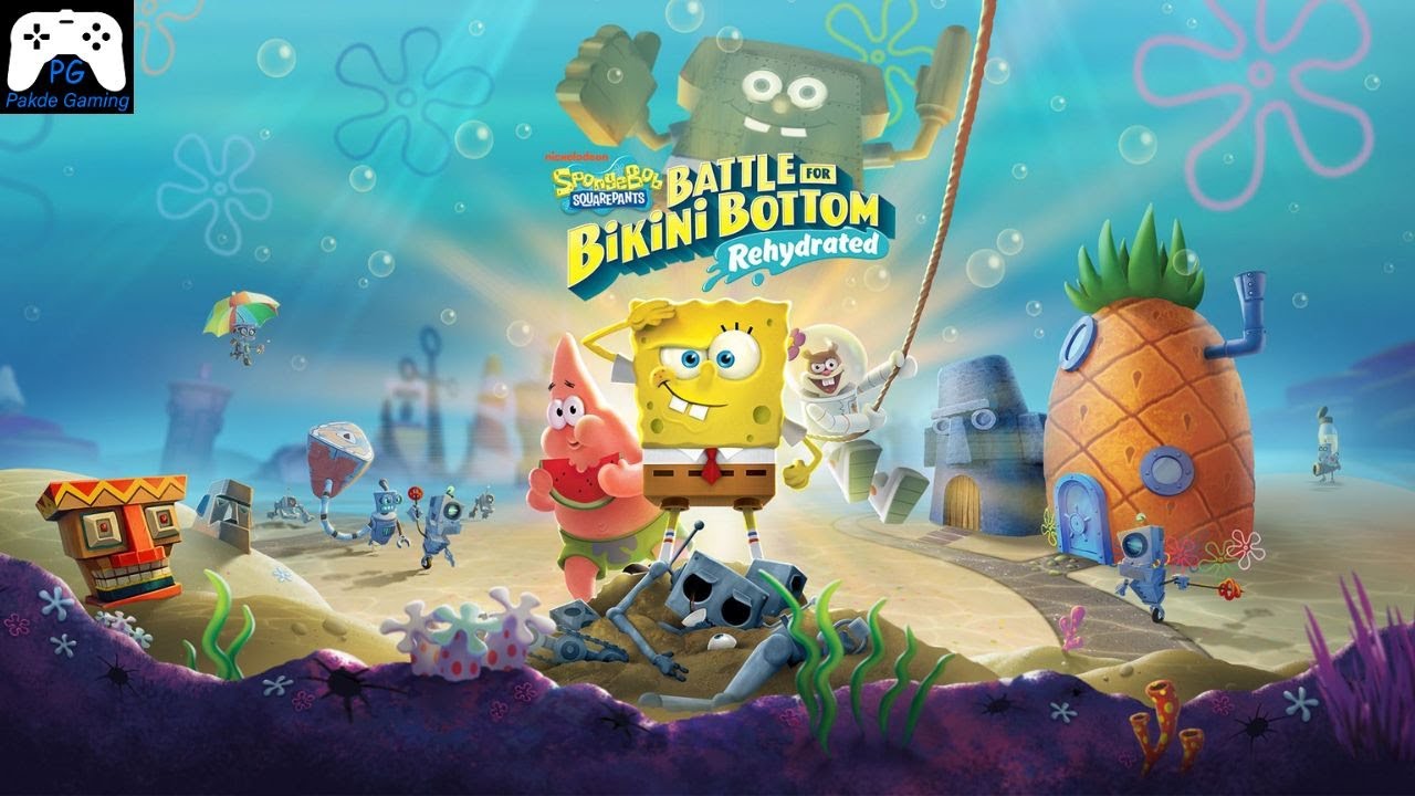 MARI MEMBASMI ROBOT PART 2 - SpongeBob SquarePants: Battle for Bikini Bottom – Rehydrated #indonesia