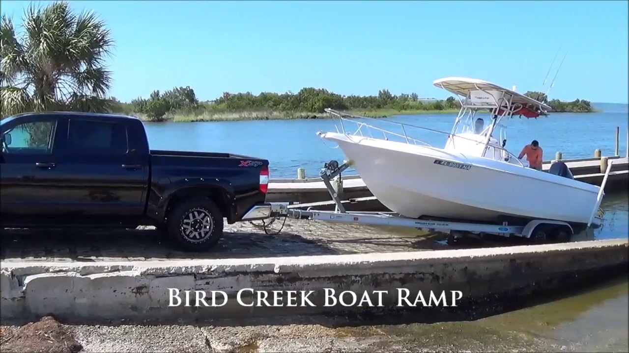 Bird Creek Boat Ramp in Yankeetown, Florida