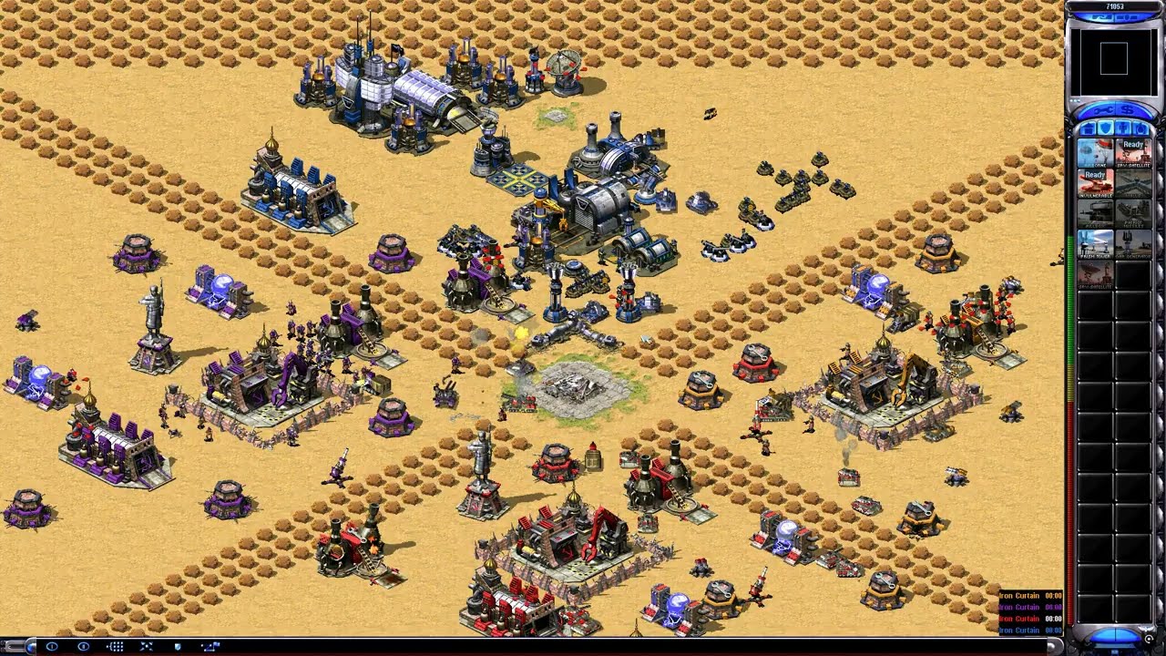Red Alert 2 Yuri's Revenge - oil in center FFA with AI