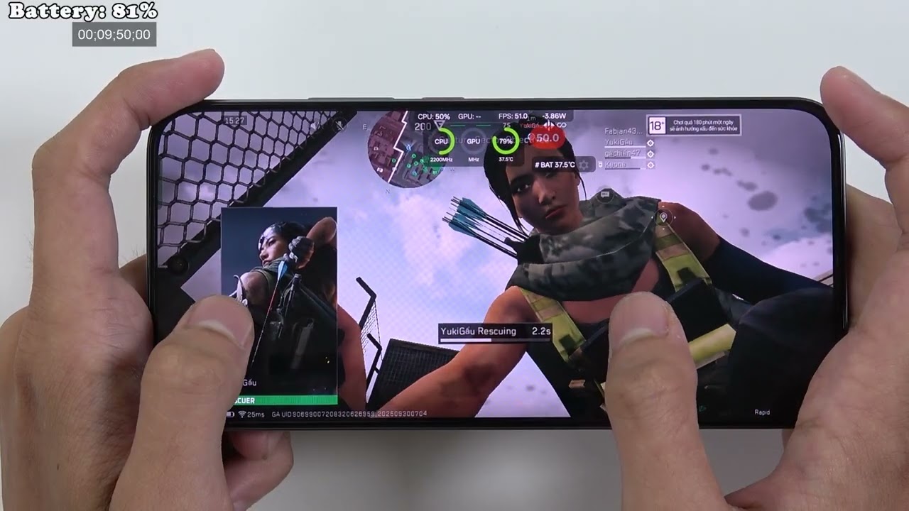 Realme 15T test game Delta Force | Dimensity 6400 Max