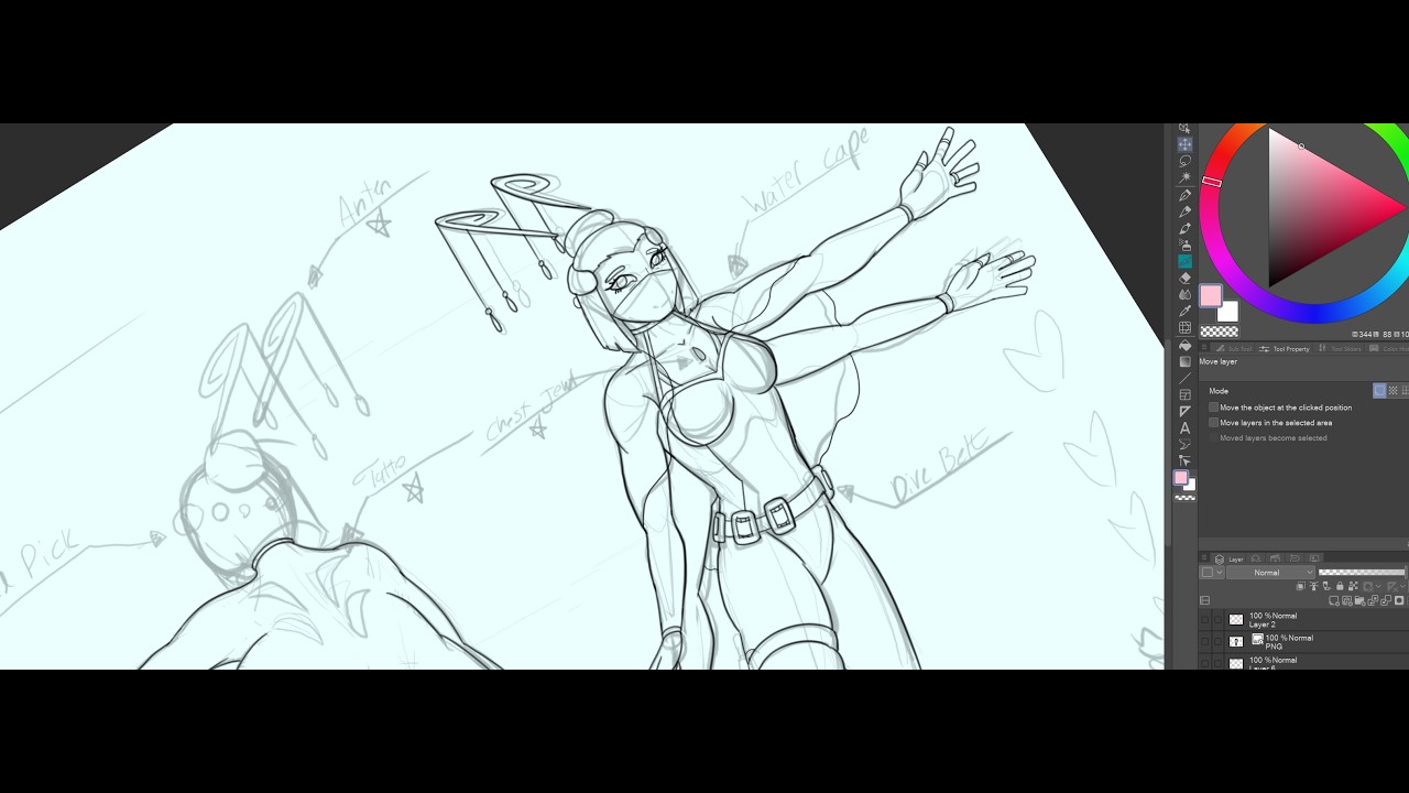 Character Sheet art! Come say hi!!!