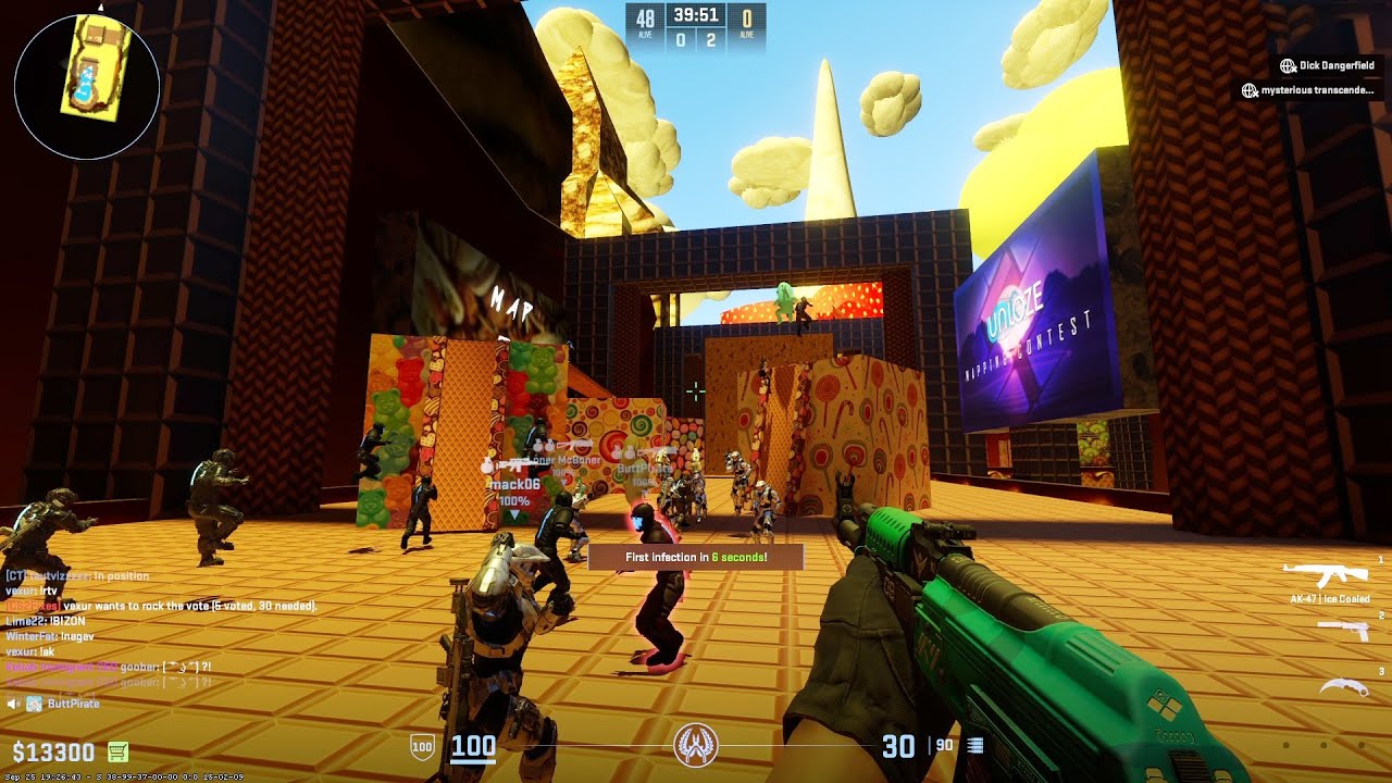 CS2 Zombie Escape ze_kebab_immigrant на сервере GFL