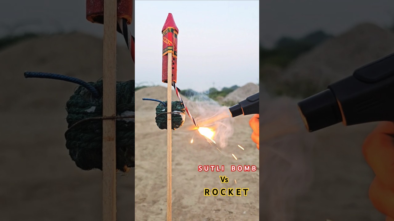 Rocket Per Sutli Bomb 🤮 #shorts #short #crackers #viralshort #fireworks #bobbysunarrajput
