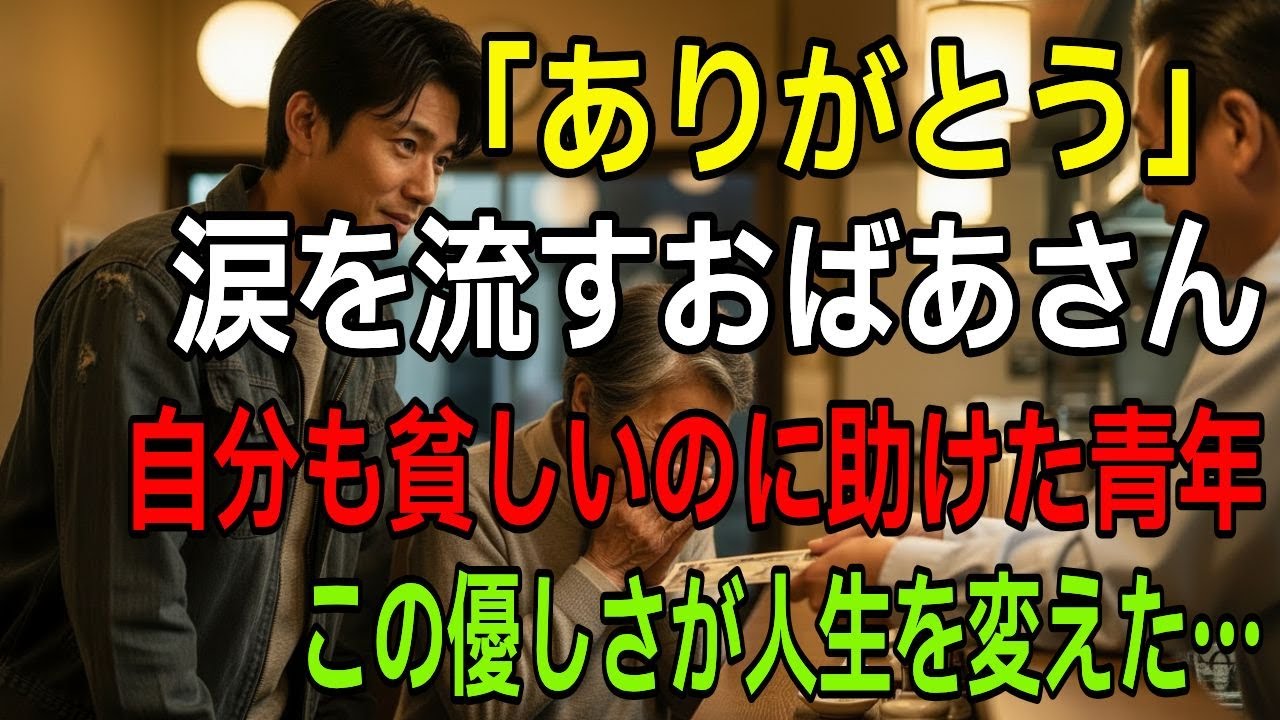 「お金のないおばあさんの食事代を払った貧しい青年。翌日から彼の人生に起こり始めた、奇跡のような出来事」【シニアの感動実話】