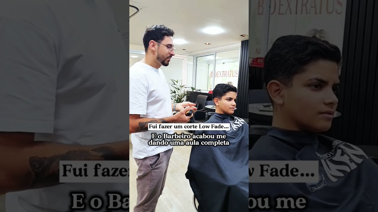 Fui fazer um corte Low Fade. E o Barbeiro acabou me dando uma aula completa ✂️ #CorteLowFade #dicas 