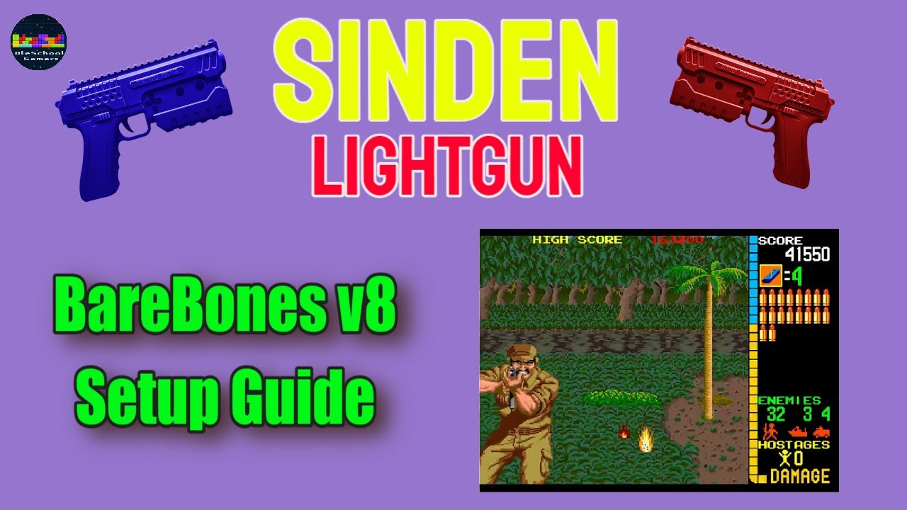 Sinden Lightguns BareBones v8 Pi4 Image install, setup and Lightgun calibration with demos