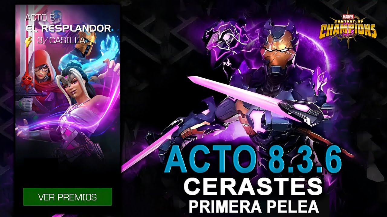 Cerastes ACTO 8.3.6 | Iron Man Cerastes | Primera Pelea | MCOC V&iacute;deo 989