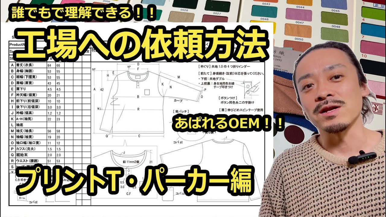 アパレルOEM　工場への依頼方法（プリント物・パーカー編）