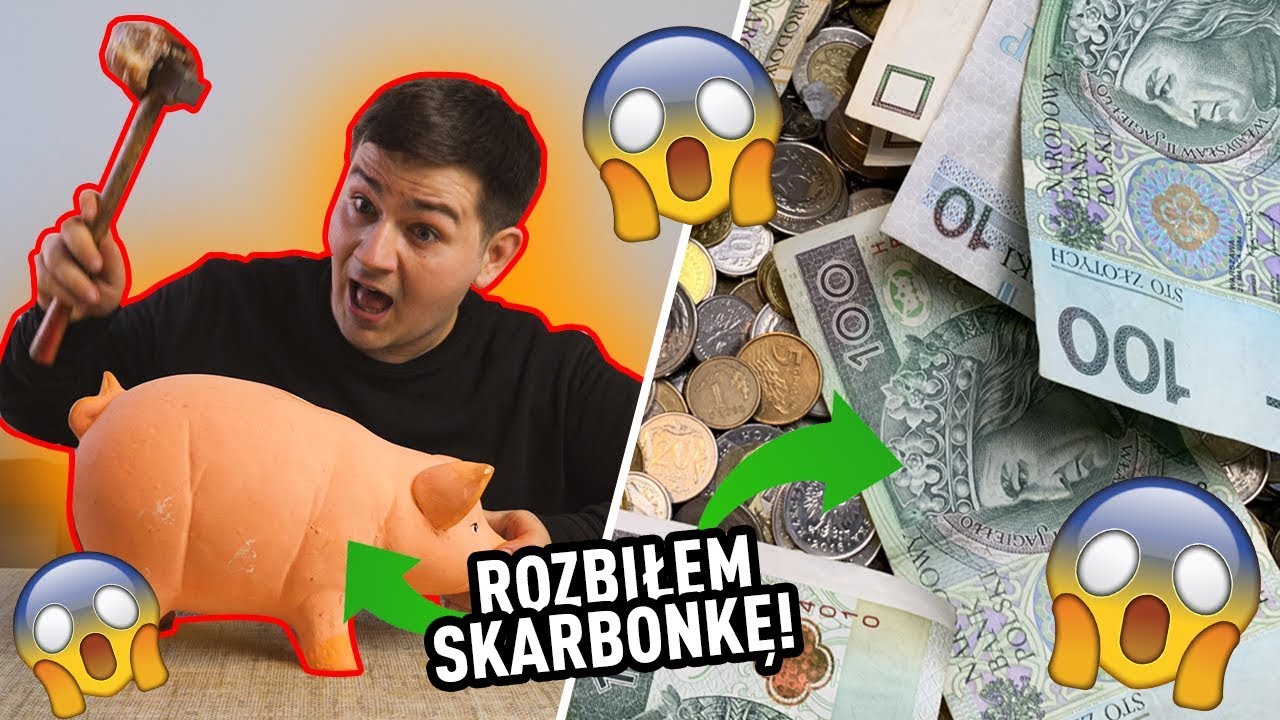 ROZBIŁEM SKARBONKĘ PO 7 LATACH! SZOOOOK! ROZDAJĘ PO 100 ZŁ!