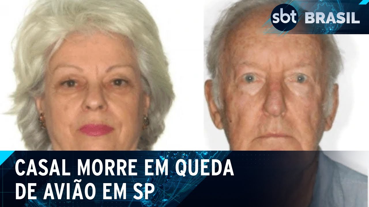 Casal de idosos morre em queda de avião de pequeno porte no interior de SP | SBT Brasil (15/02/25)