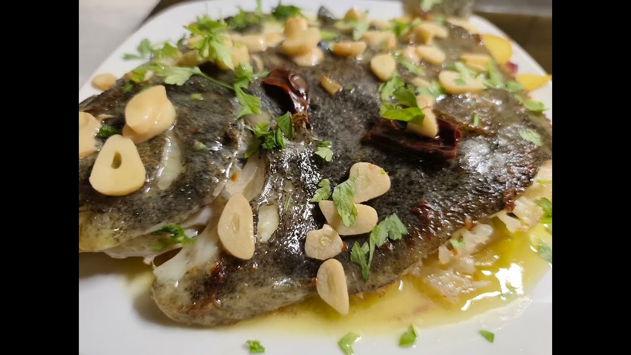 Rodaballo plancha con salsa bilbaína y pilpil