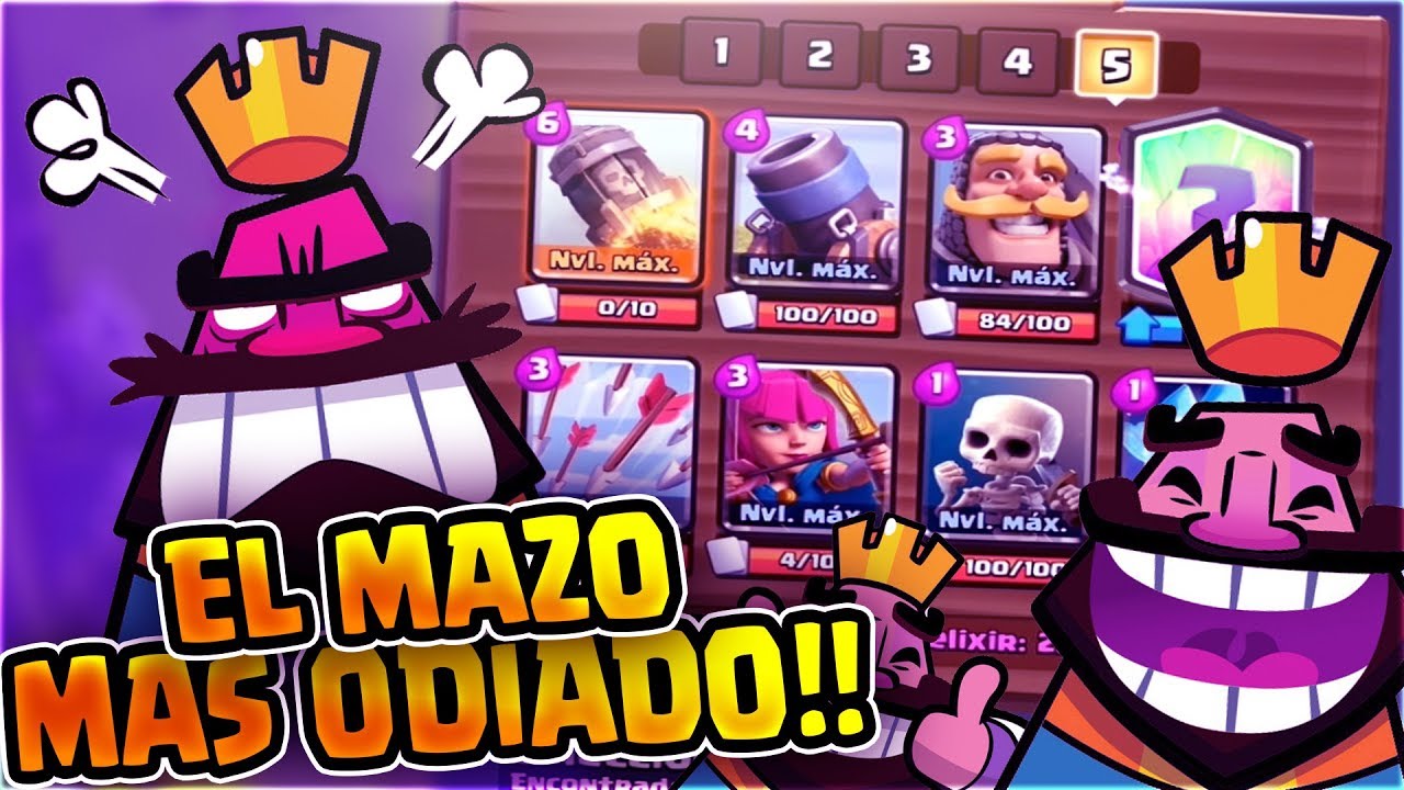 JUGANDO con EL MAZO mas ODIADO de Clash Royale | Rubinho vlc