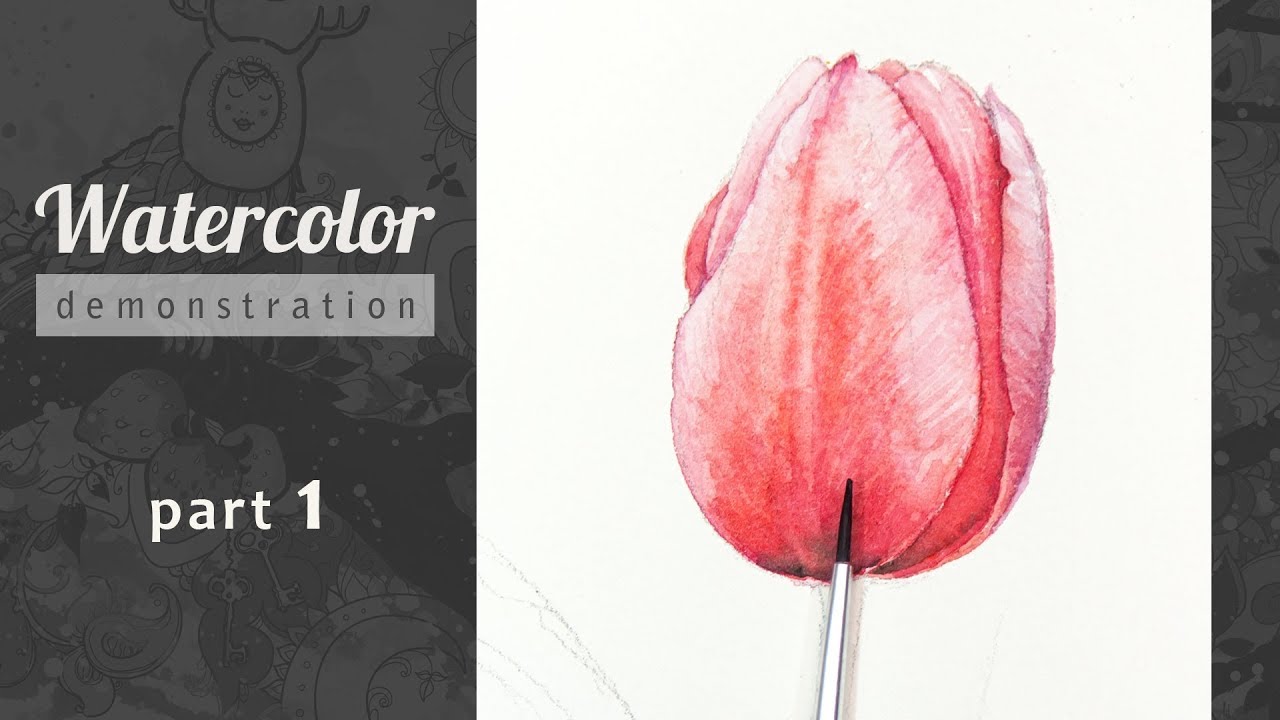 Painting RealisticTulips Watercolor #01