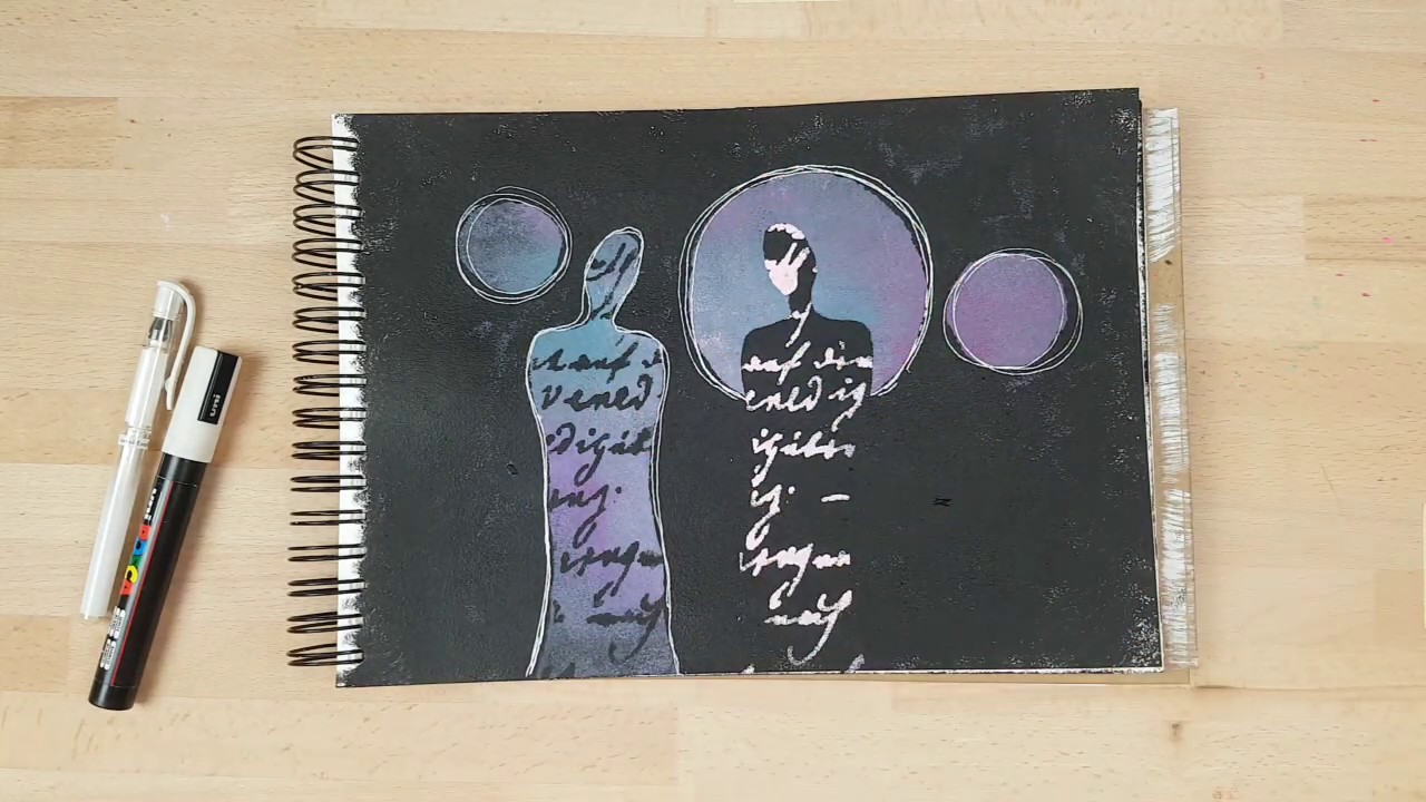 Mixed Media Art Journal Tutorial With Masking Technique