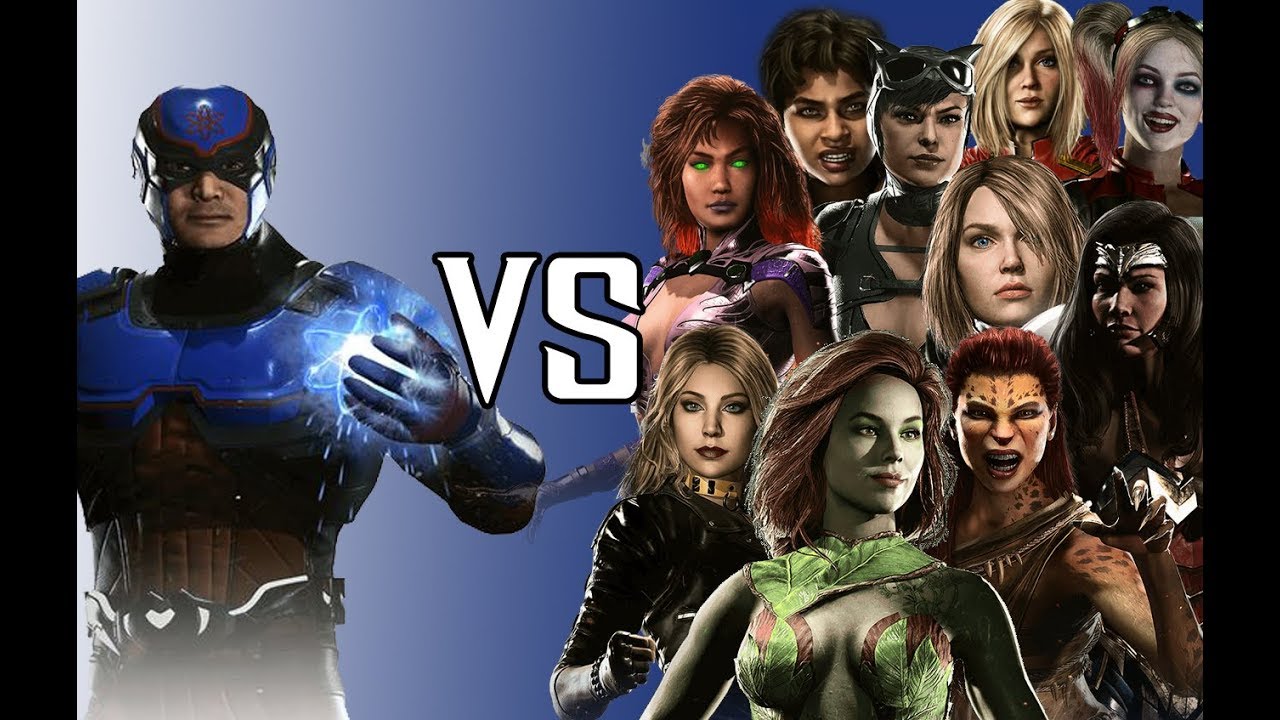 Atom Vs The Girls - All Intro Dialogues | INJUSTICE 2