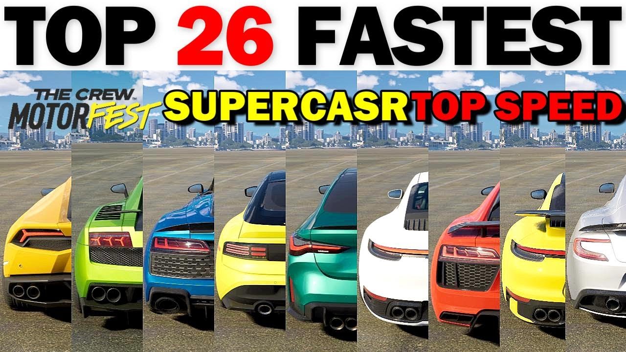 Top Fastest Supercars in The Crew Motorfast | 2024