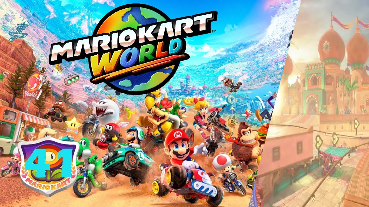 MarioKart World part 41/Having a fun race with Waluigi!