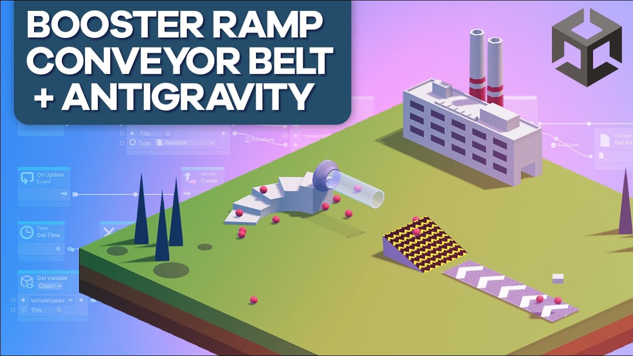 Unity Visual Scripting and C# | Boost Ramp + Antigravity Tube + Conveyor Belt