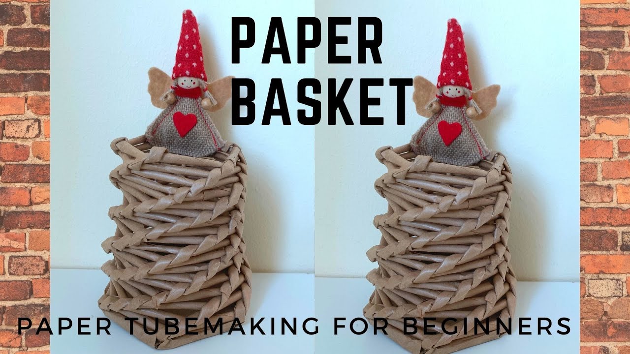 Paper Tube Weaving| Tutorial for Beginners |   diy papercraft | how to make paper basket