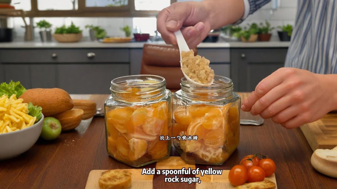 把水果做成罐頭Make canned fruits