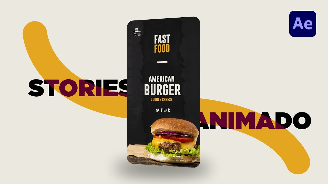 Criando Stories Animados para hamburgueria - Tutorial de After Effects
