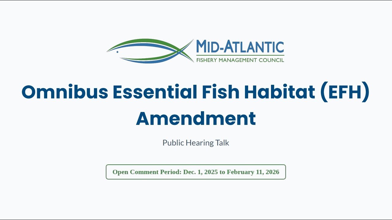 Essential Fish Habitat Public Hearing Presentation
