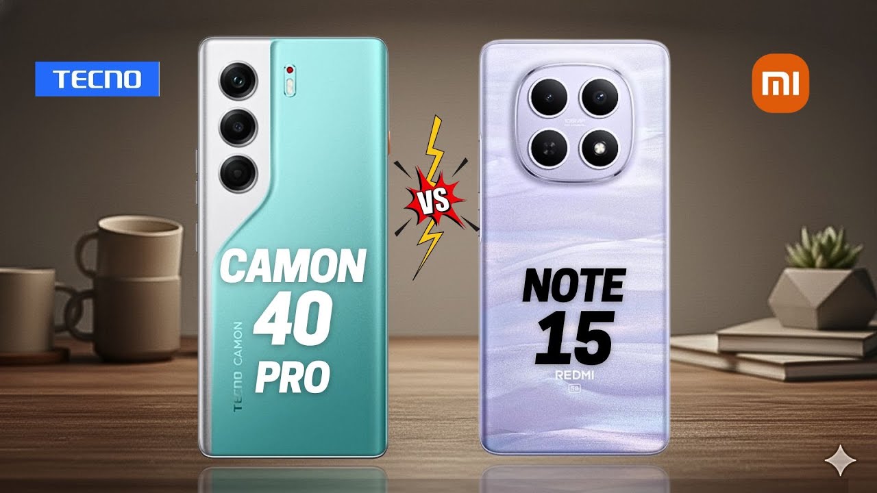 Tecno Camon 40 Pro 5G vs Redmi Note 15 5G  Full comparison ⚡Which one is Best