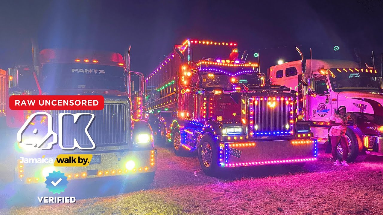 🟢✓⃝ Walking CLARENDON BIGGEST Truck Show с участием артистки MASICKA 2025 4K