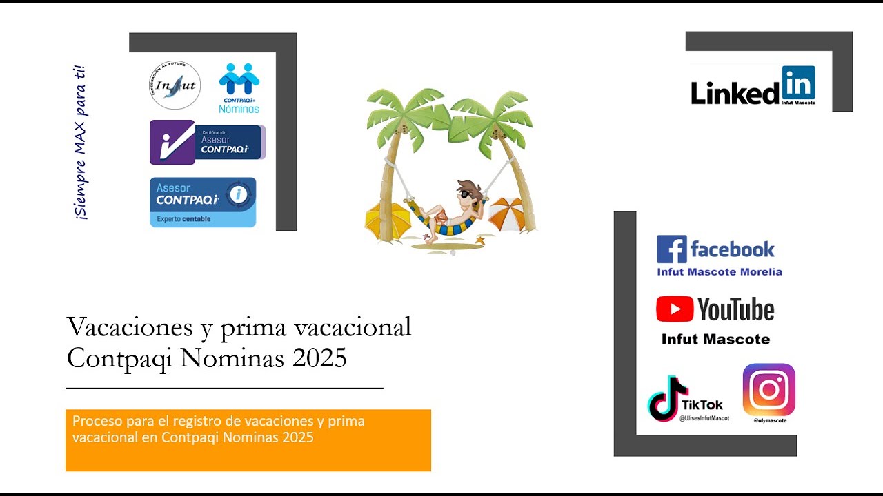 Vacaciones y prima vacacional Contpaqi Nominas 2025