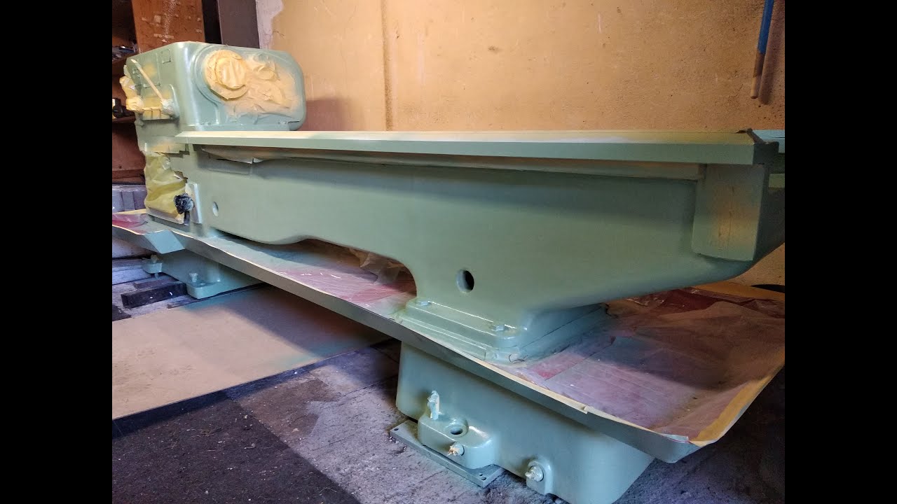 Renovace soustruhu MVE 280 - konečný nátěr / Restoration lathe part 5 - finally painting