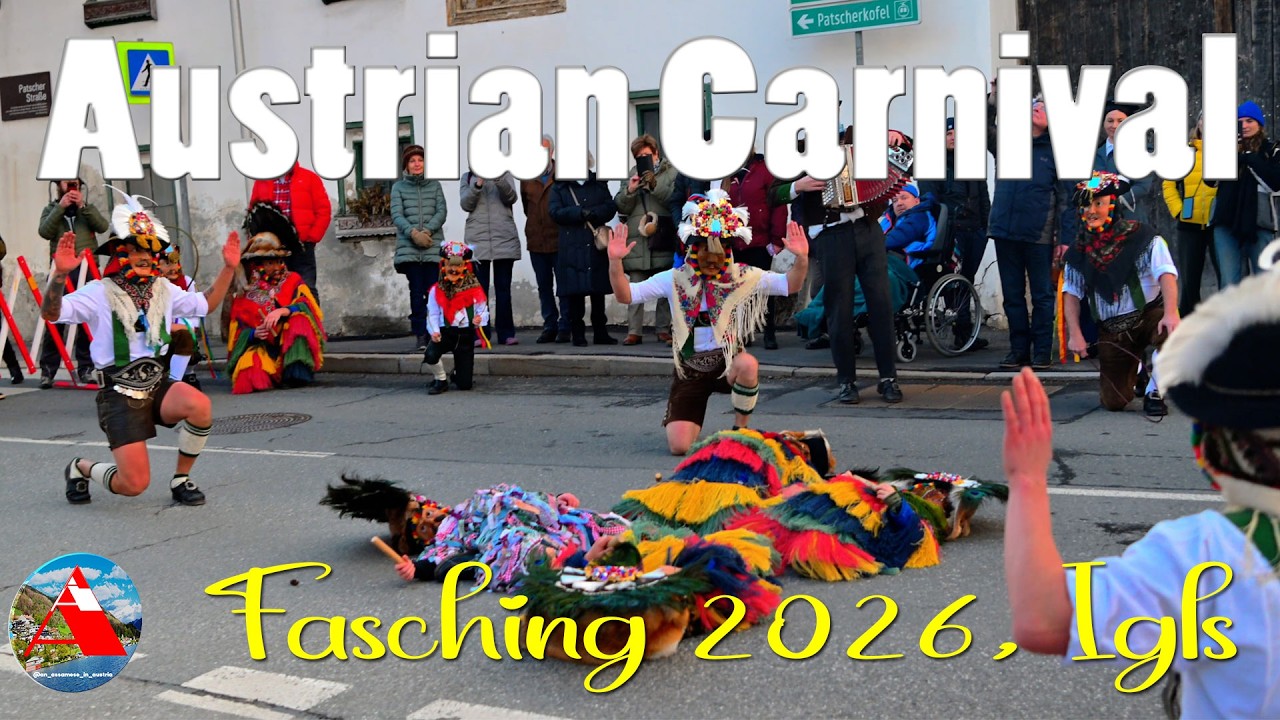 Fasching Carnival Procession Igls 2026 ❄️ Driving Out Winter in Tyrol, Austria 🇦🇹