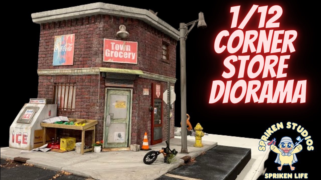 1/12 Scale Corner Grocery Store Diorama