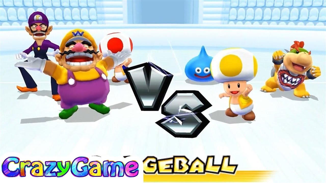 Mario Sports Mix - Team Wario & Waluigi Play Dodgeball Expert Gameplay | Crazygaminghub