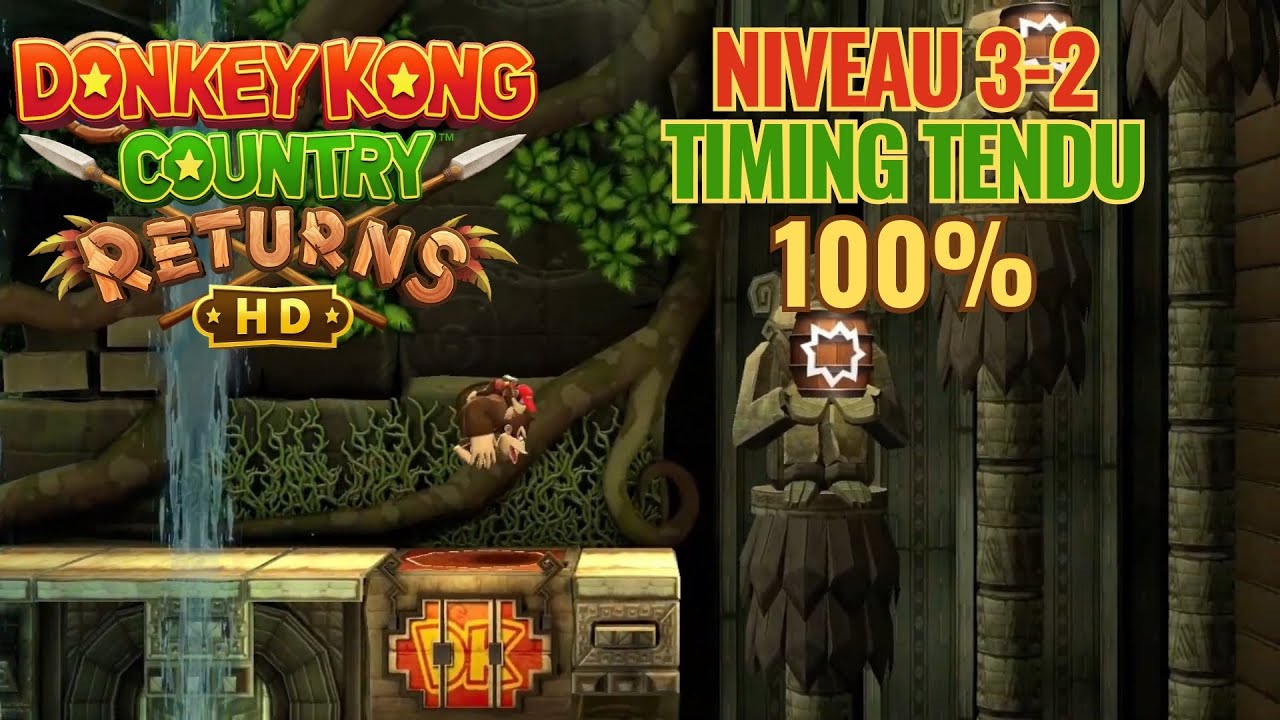 Soluce Donkey Kong Country Returns HD 100% - 3-2 : Timing tendu