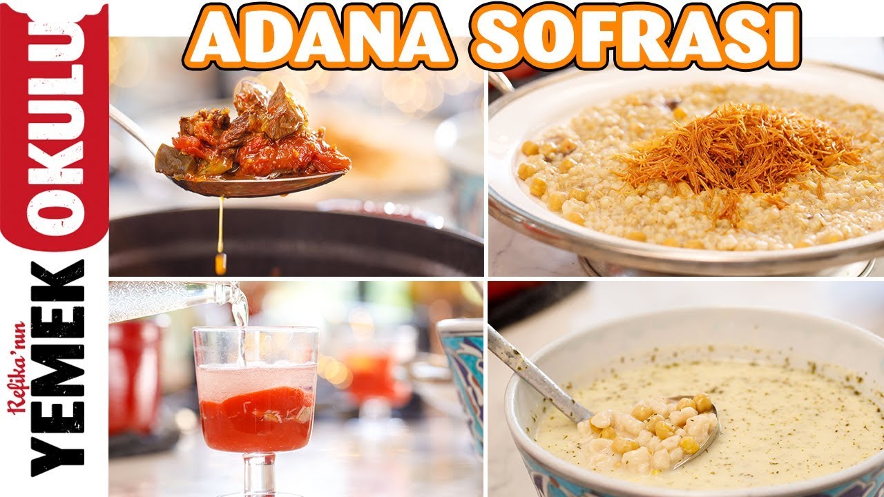 Adana Sofrası | Yayla Çorbası, Patlıcanlı Güveç, Dövme Pilavı ve Tatlı Tarifi |  Ramazan Menüsü