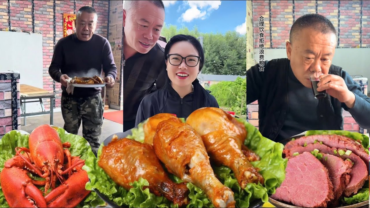 二哥做的饭真好吃，香迷糊了~The food made by my second brother is so delicious that it makes me feel dizzy 