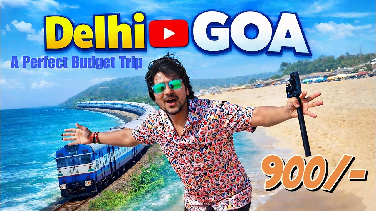 Delhi to Goa by Train 😱 27 Hours in Sleeper | 12450 Train Route, Konkan Railway & Budget Beach Entry