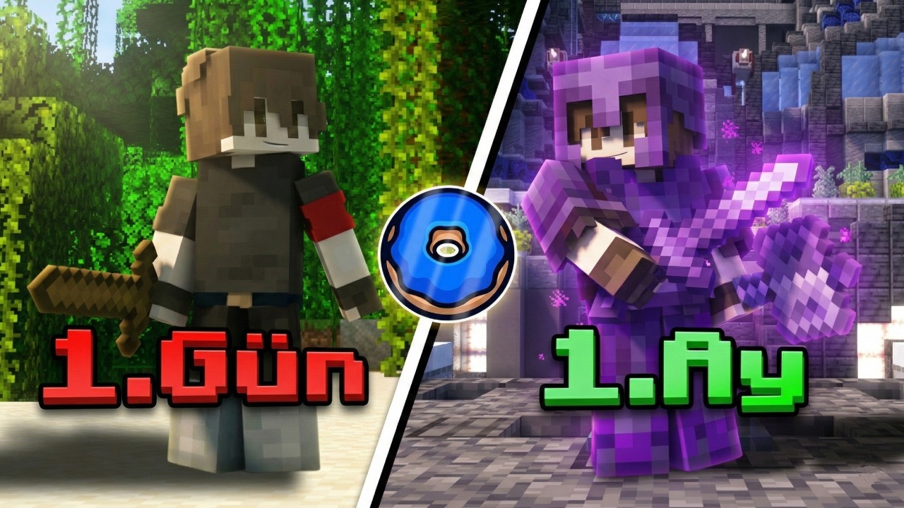 DonutSMP 30 Gerçek Gün Hayatta Kalmak - Minecraft