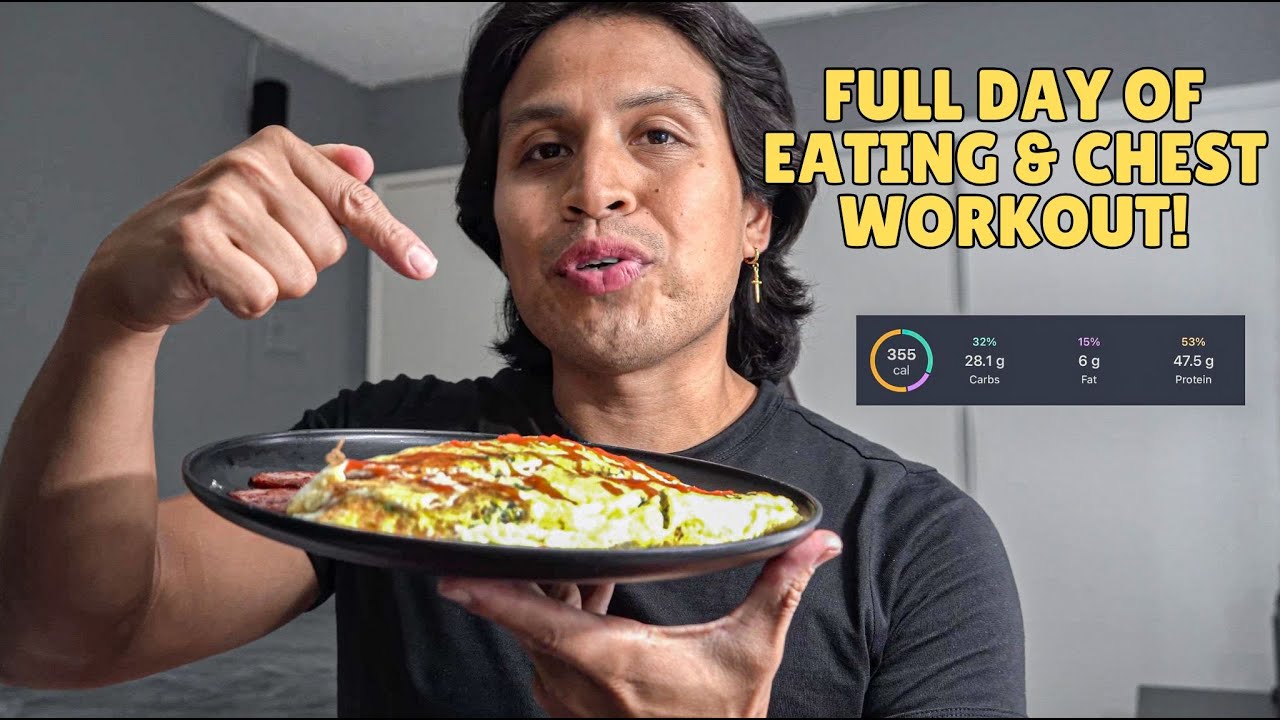 FULL DAY OF EATING & CHEST WORKOUT! (1,000 CALORIE DEFICIT!)