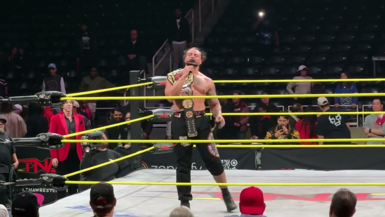 Mike Santana post-championship win at TNA Impact's debut on AMC