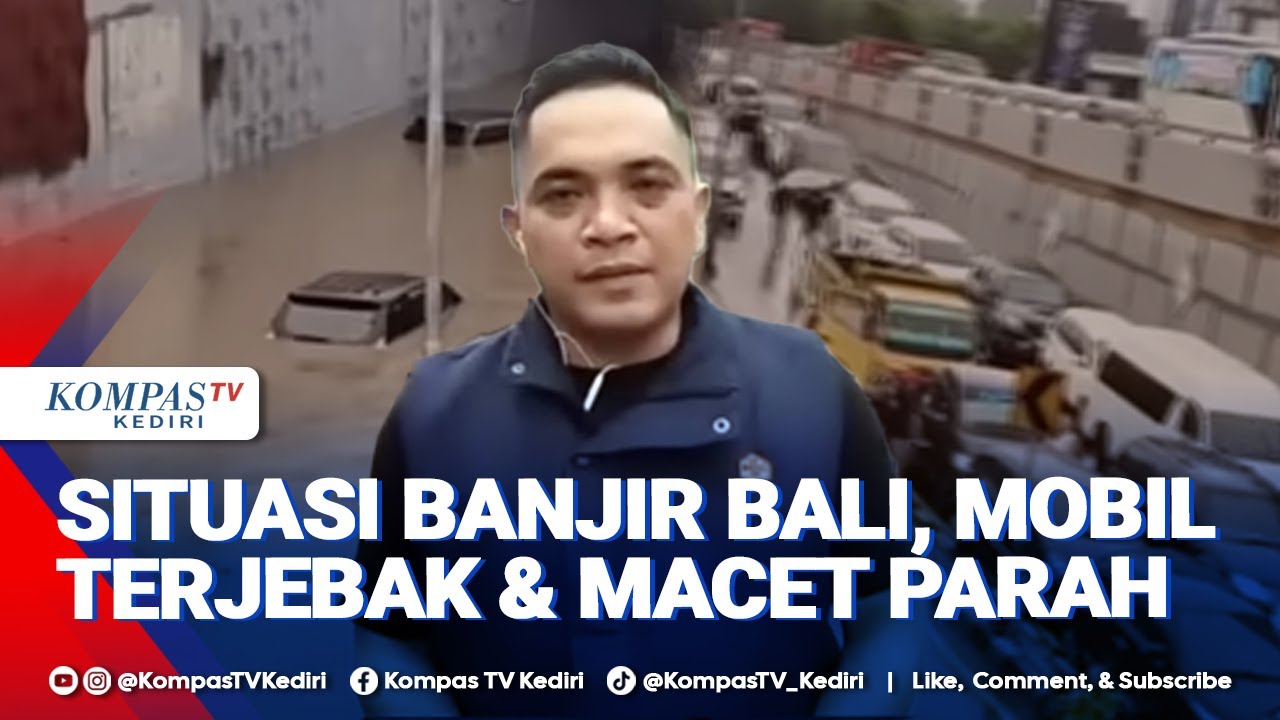 Pantauan Banjir Bali, Dua Mobil Terjebak di Underpass Dewa Ruci Badung Sebabkan Kemacetan Parah