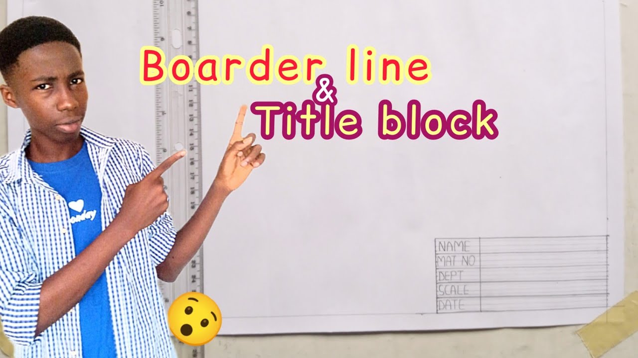 How to draw border line and title block (technical drawing) #technicaldrawing #engineeringdrawing